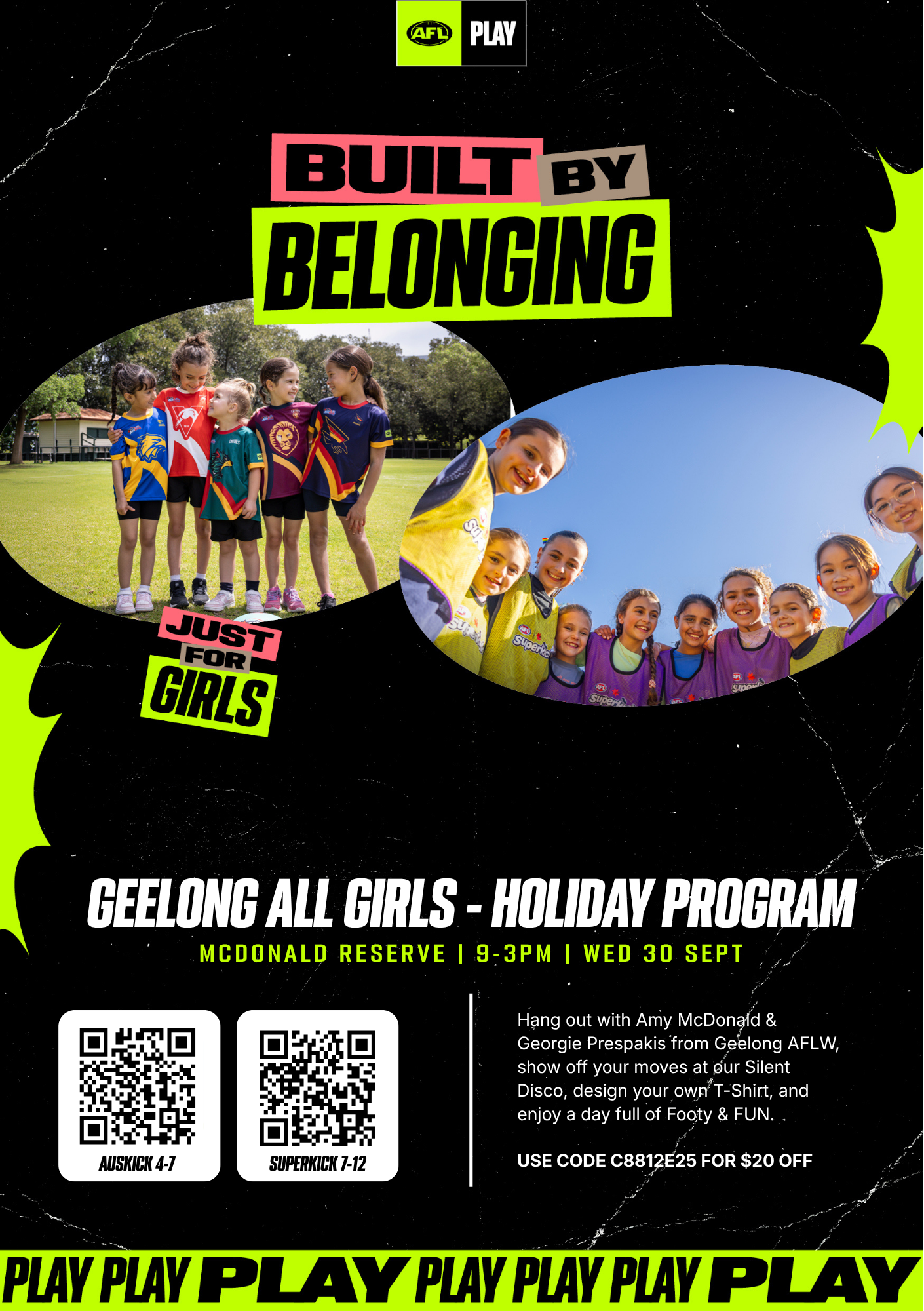 Flyer with rego QR Codes