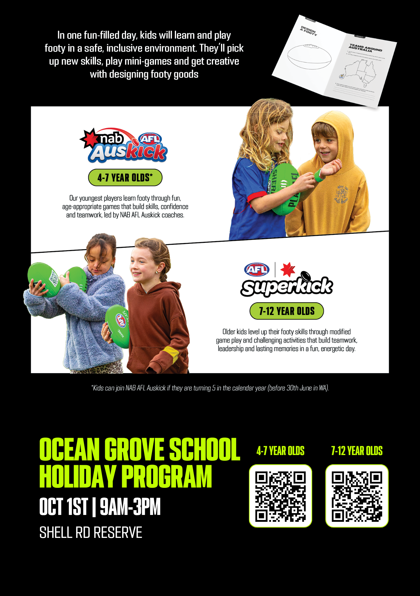 Ocean Grove Mixed School Holiday Program Flyer