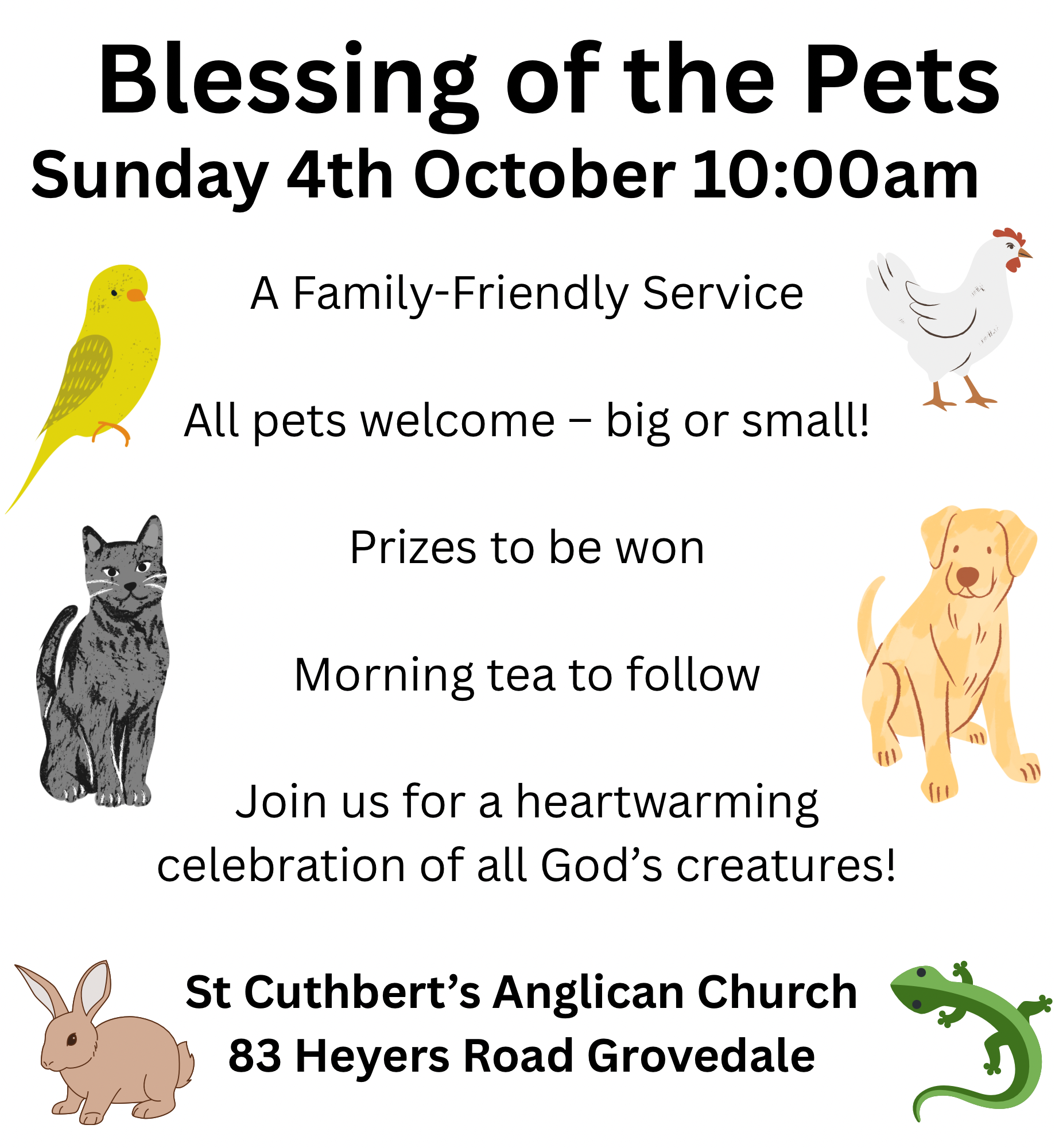 St Cuthbert’s Anglican Blessing of the Pets