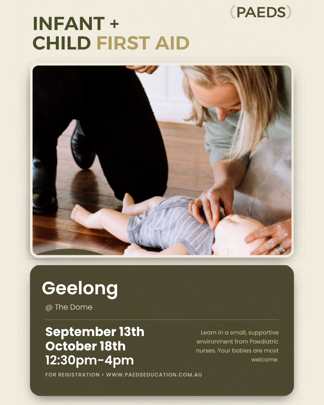 Geelong Infant and Child first aid date